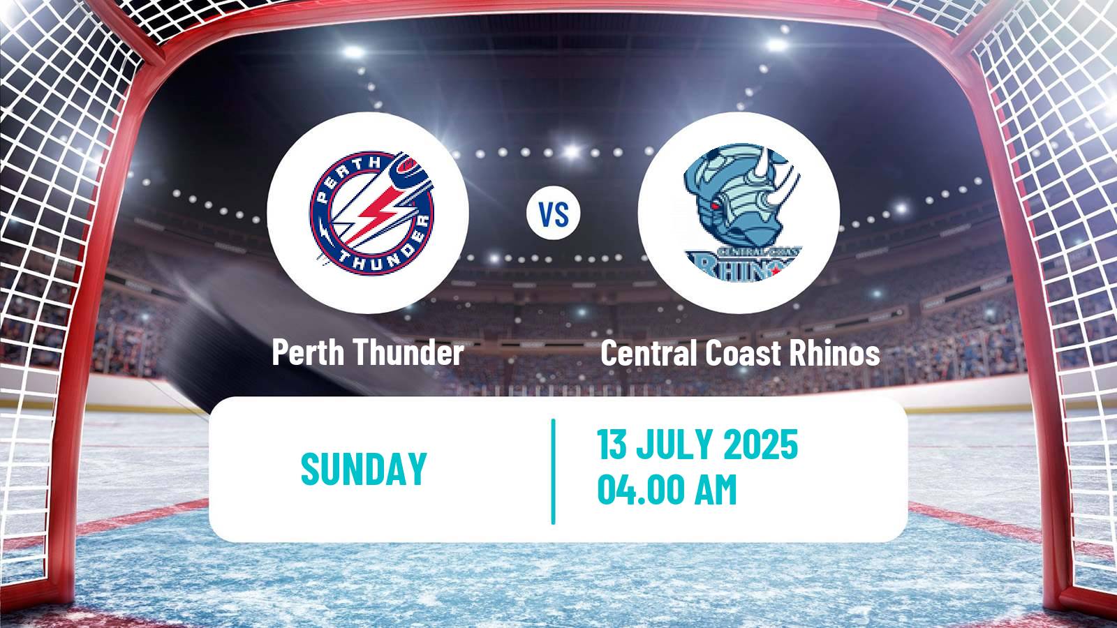 Hockey Australian Ice Hockey League Perth Thunder - Central Coast Rhinos