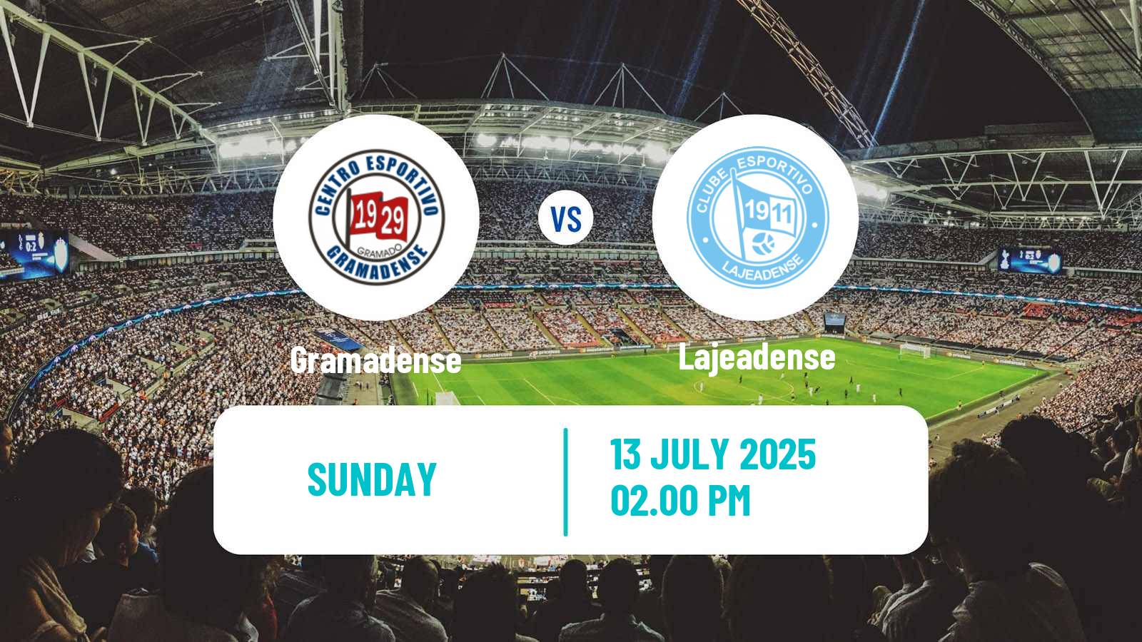 Soccer Brazilian Campeonato Gaucho 2 Gramadense - Lajeadense