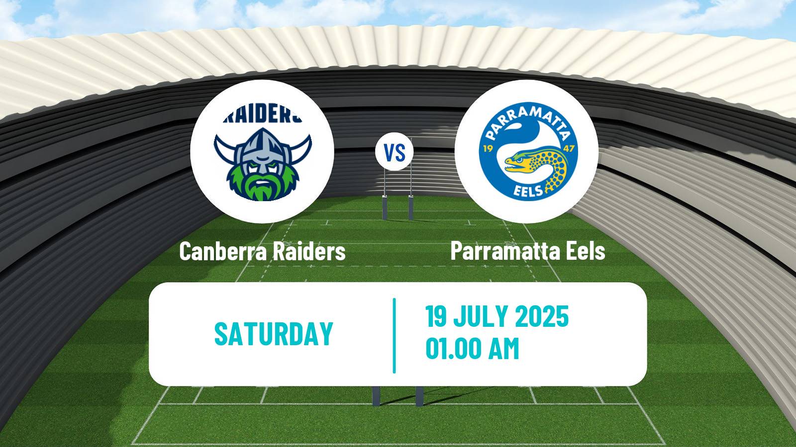 Rugby league Australian NRL Canberra Raiders - Parramatta Eels