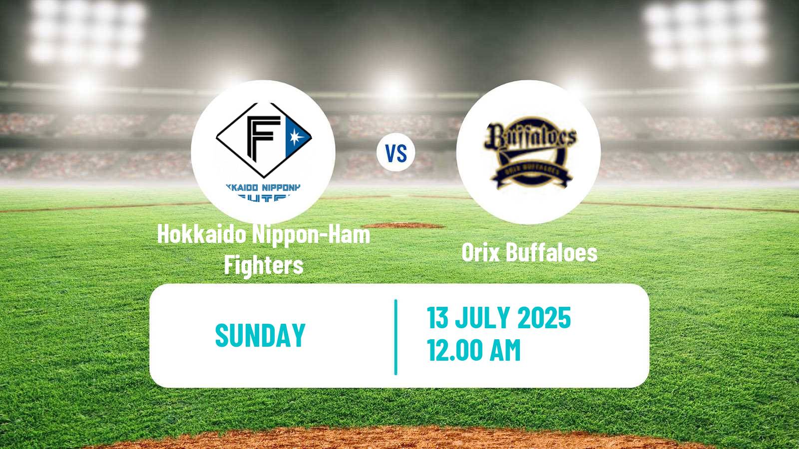 Baseball NPB Hokkaido Nippon-Ham Fighters - Orix Buffaloes