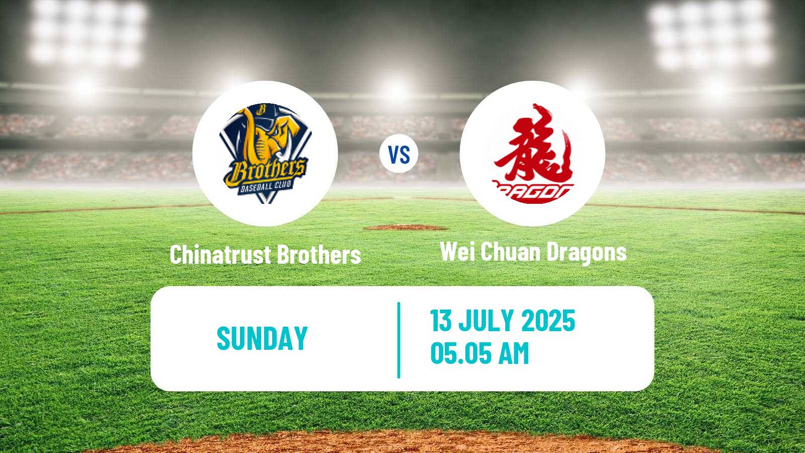 Baseball Taiwan CPBL Chinatrust Brothers - Wei Chuan Dragons