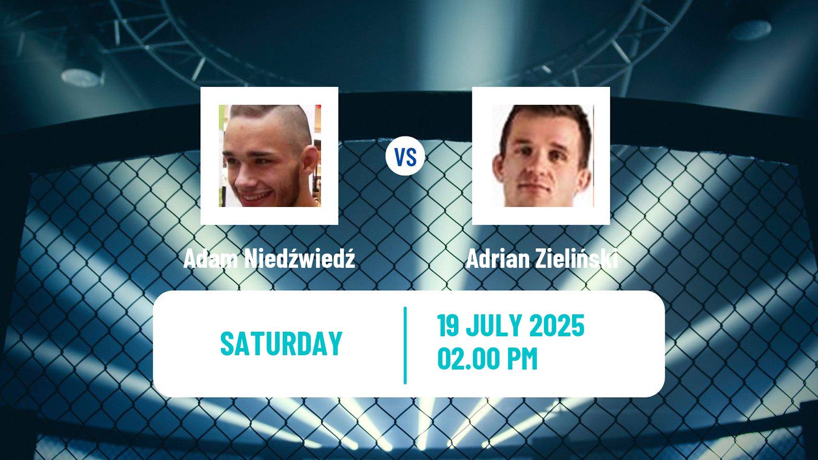 MMA Welterweight Ksw Men Adam Niedźwiedź - Adrian Zieliński