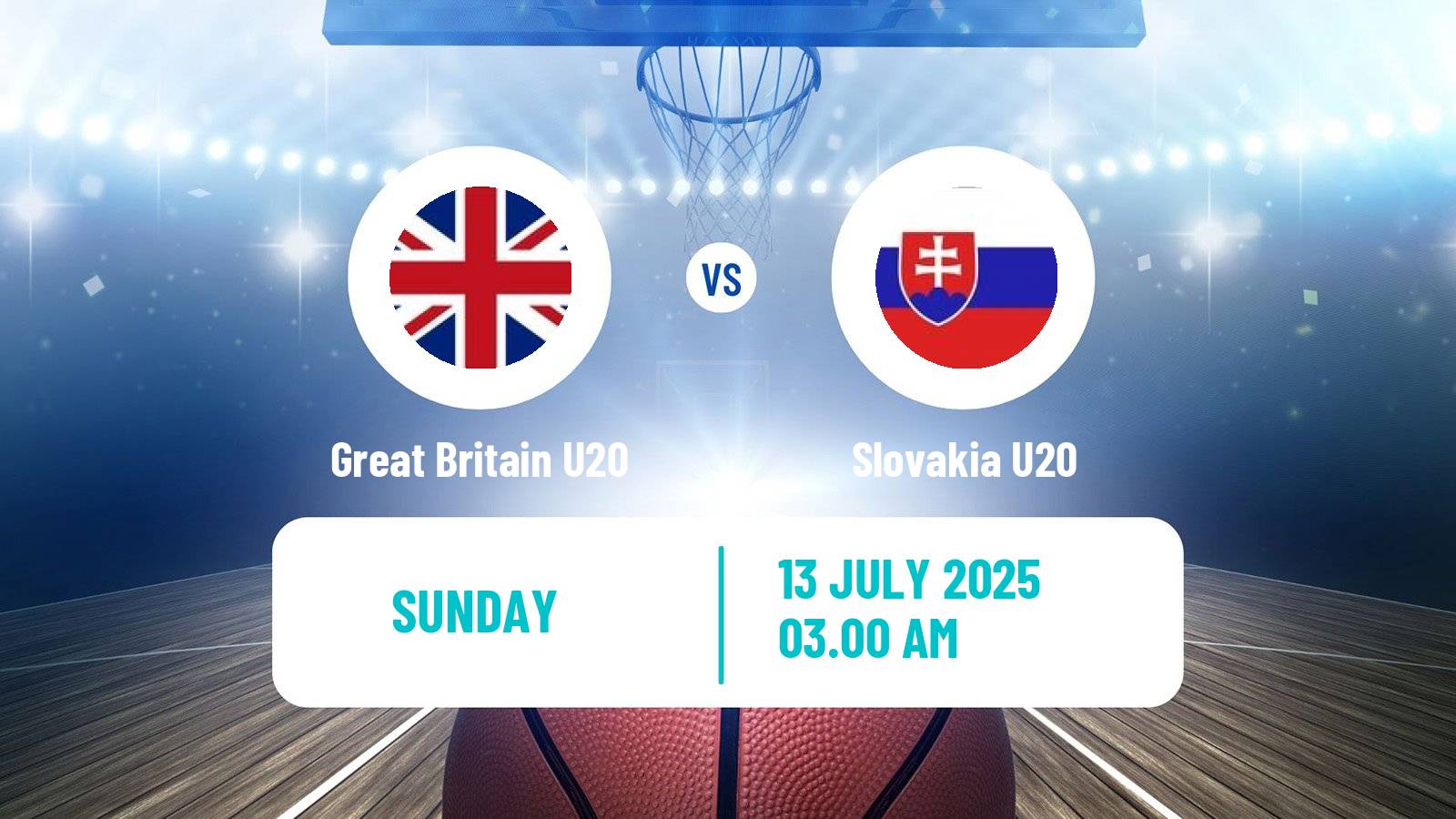 Basketball EuroBasket U20 B Great Britain U20 - Slovakia U20
