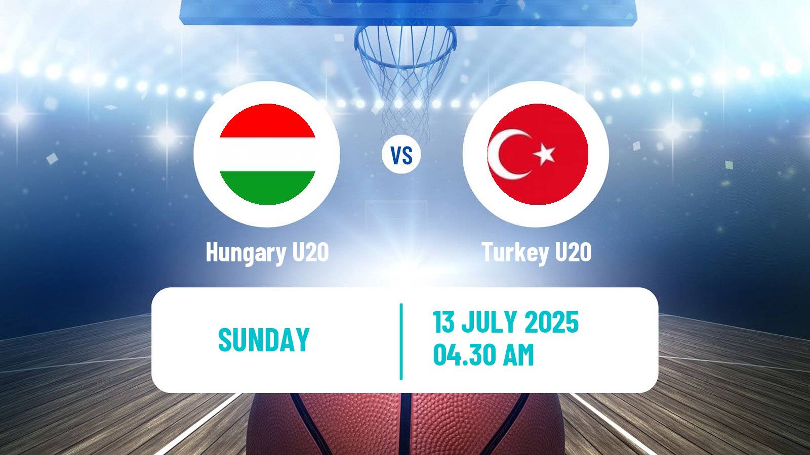 Basketball EuroBasket U20 B Hungary U20 - Turkey U20