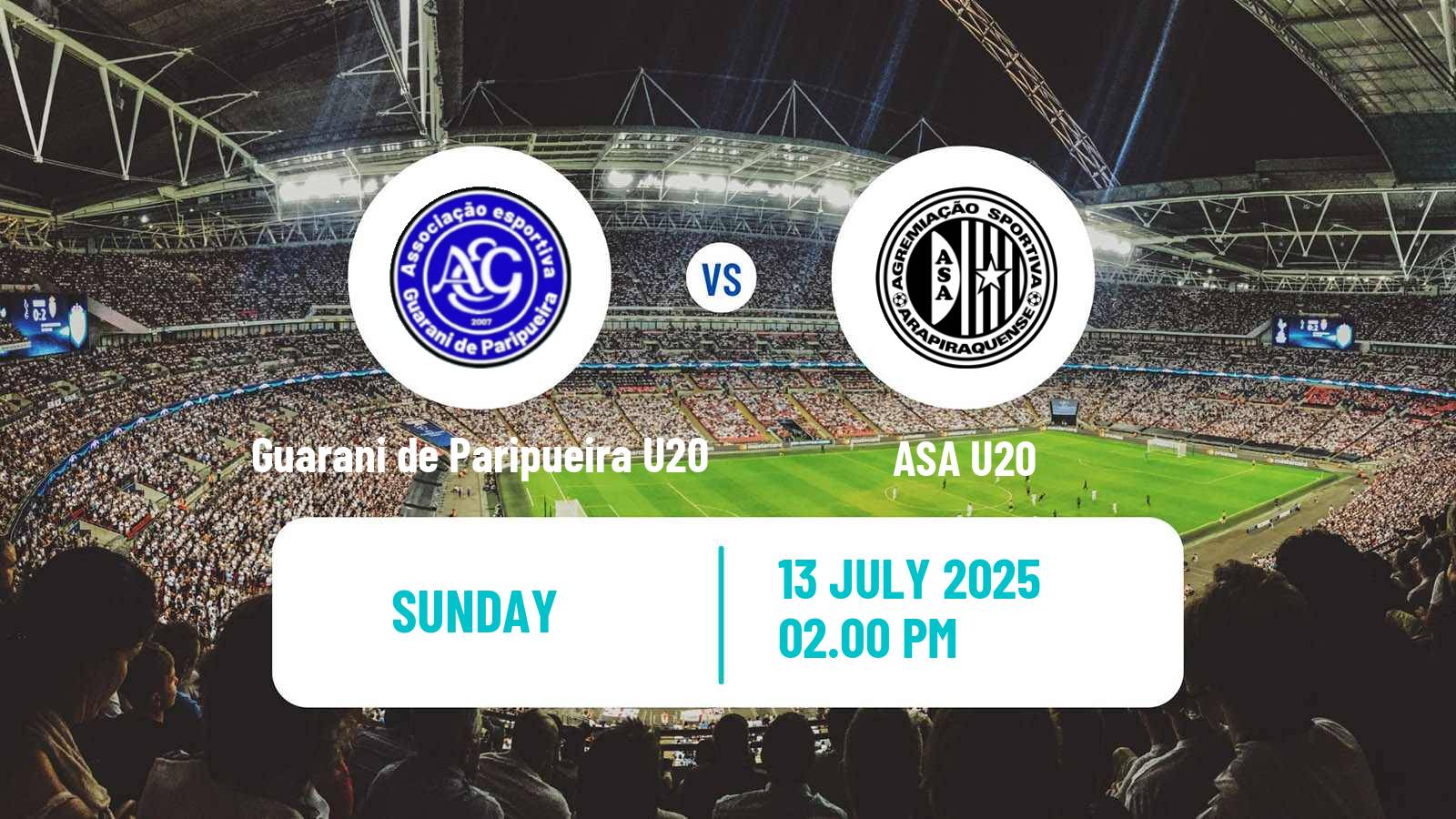Soccer Brazilian Alagoano U20 Guarani de Paripueira U20 - ASA U20