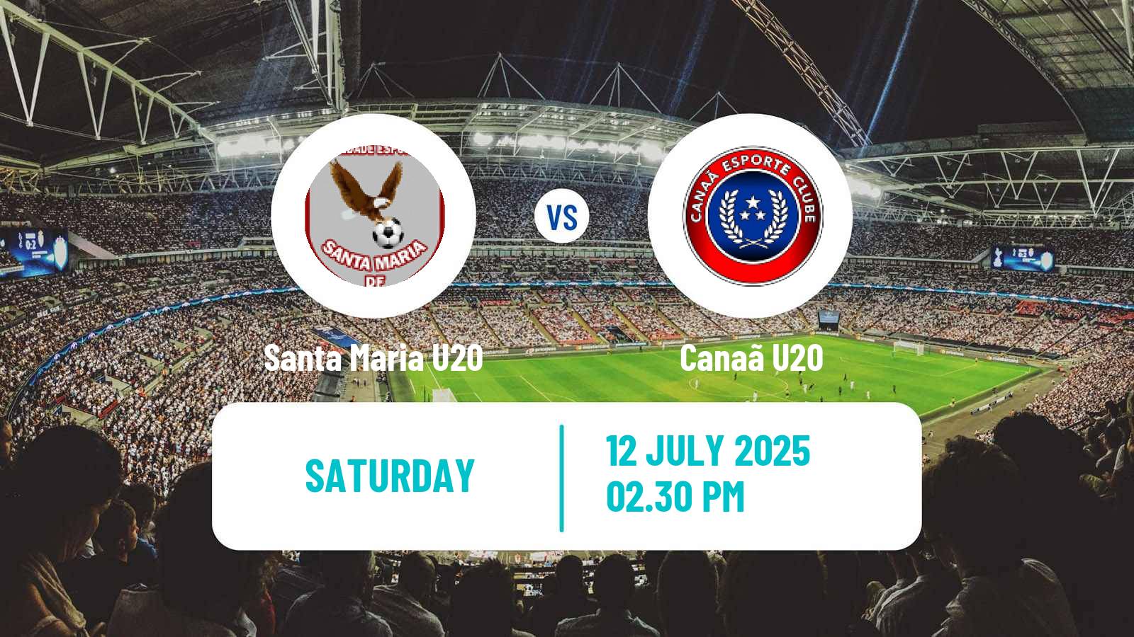 Soccer Brazilian Brasiliense U20 Santa Maria U20 - Canaã U20
