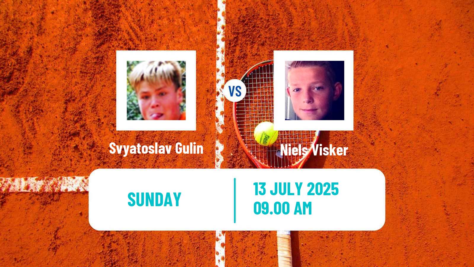 Tennis Bunschoten Challenger Men 2025 Svyatoslav Gulin - Niels Visker