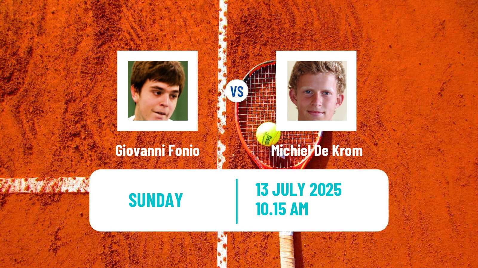 Tennis Bunschoten Challenger Men 2025 Giovanni Fonio - Michiel De Krom