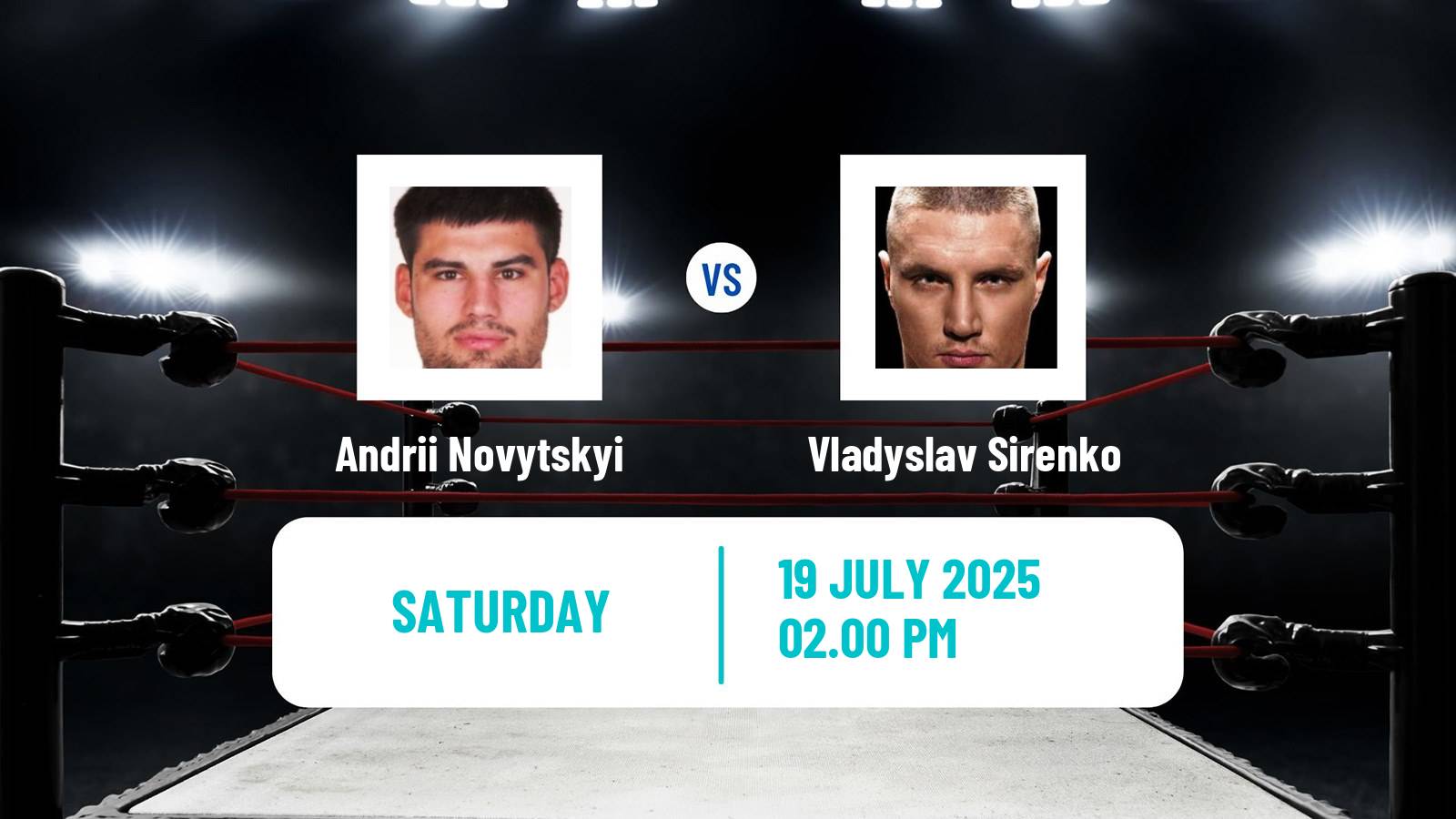 Boxing Heavyweight WBC International Title Men Andrii Novytskyi - Vladyslav Sirenko