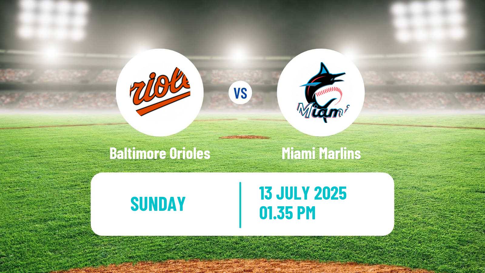 Baseball MLB Baltimore Orioles - Miami Marlins