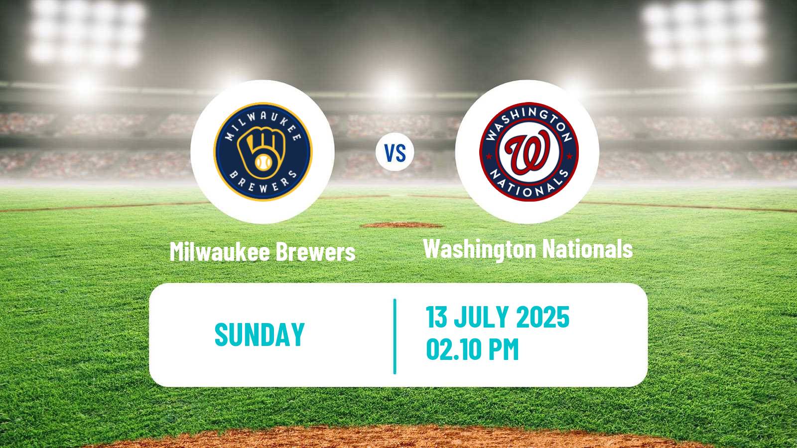 Baseball MLB Milwaukee Brewers - Washington Nationals