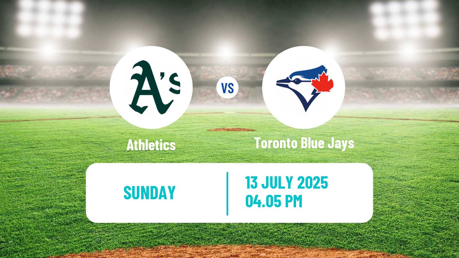 Baseball MLB Athletics - Toronto Blue Jays