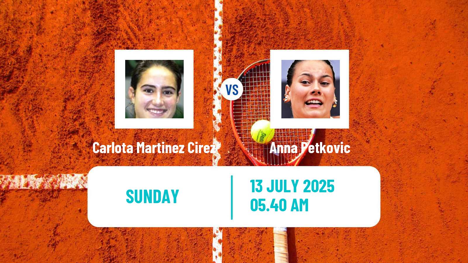 Tennis WTA Hamburg Carlota Martinez Cirez - Anna Petkovic