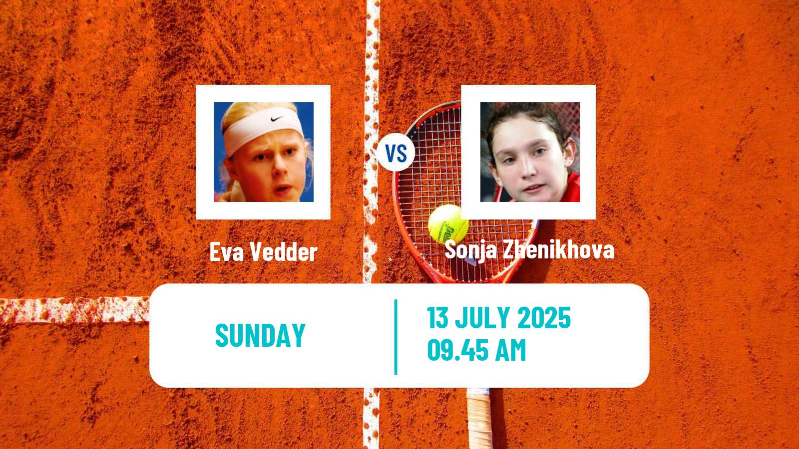 Tennis WTA Hamburg Eva Vedder - Sonja Zhenikhova