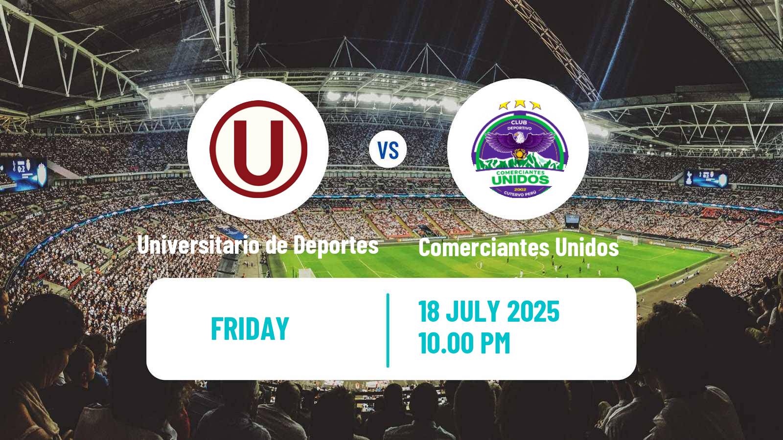 Soccer Peruvian Liga 1 Universitario de Deportes - Comerciantes Unidos