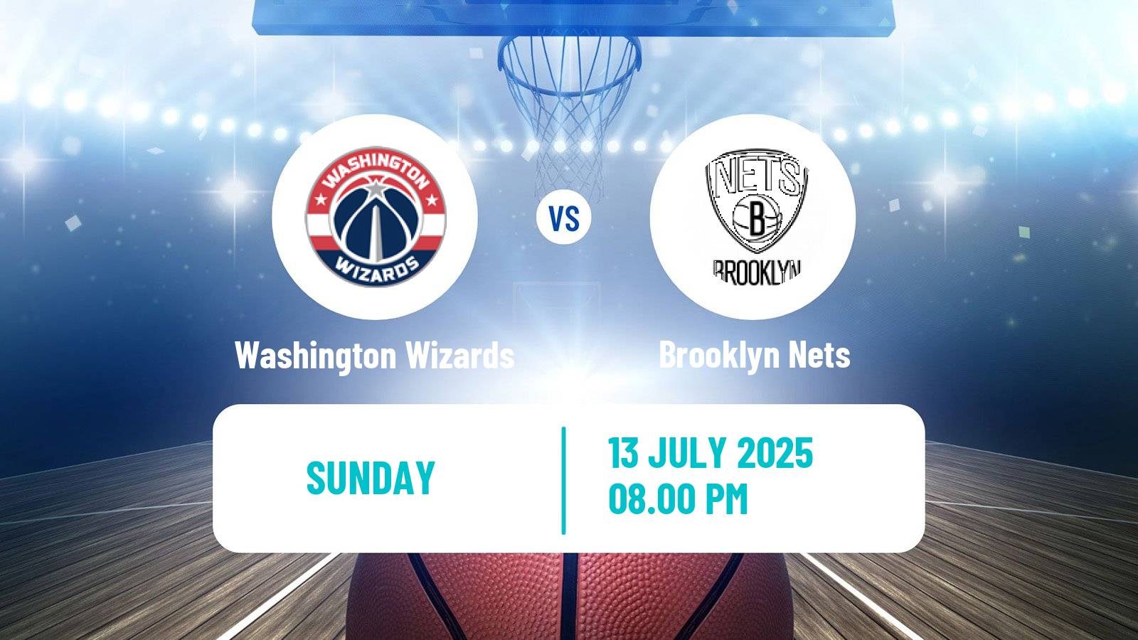 Basketball NBA Las Vegas Summer League Washington Wizards - Brooklyn Nets