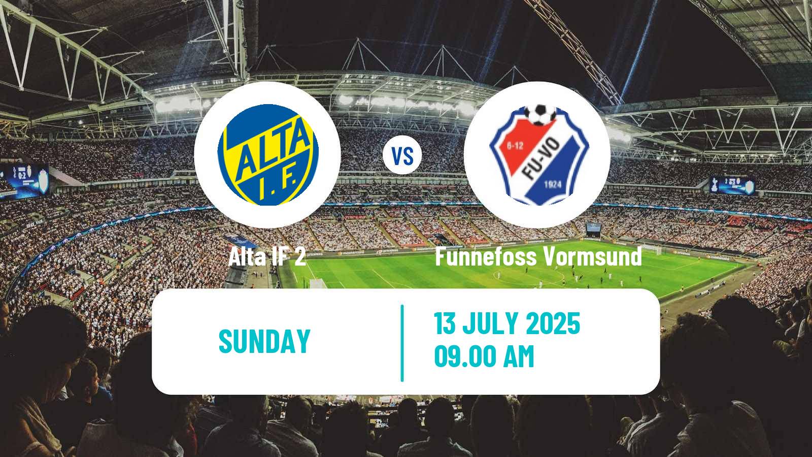 Soccer Norwegian Division 3 - Group 1 Alta 2 - Funnefoss Vormsund