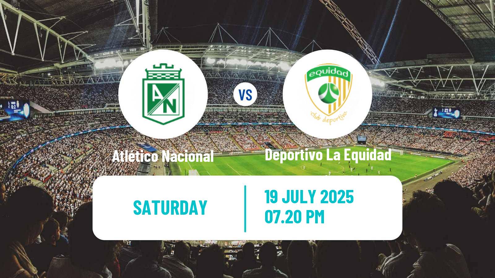 Soccer Colombian Primera A Atlético Nacional - Deportivo La Equidad