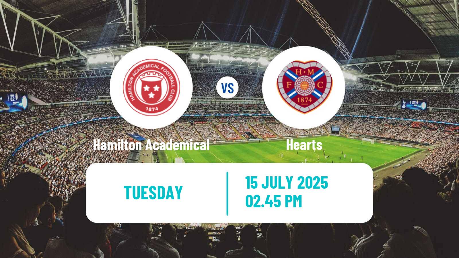 Soccer Scottish League Cup Hamilton Academical - Hearts