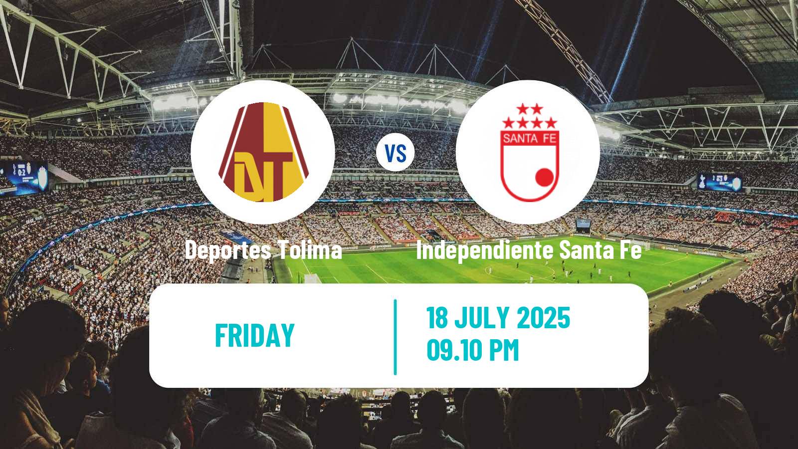 Soccer Colombian Primera A Deportes Tolima - Independiente Santa Fe