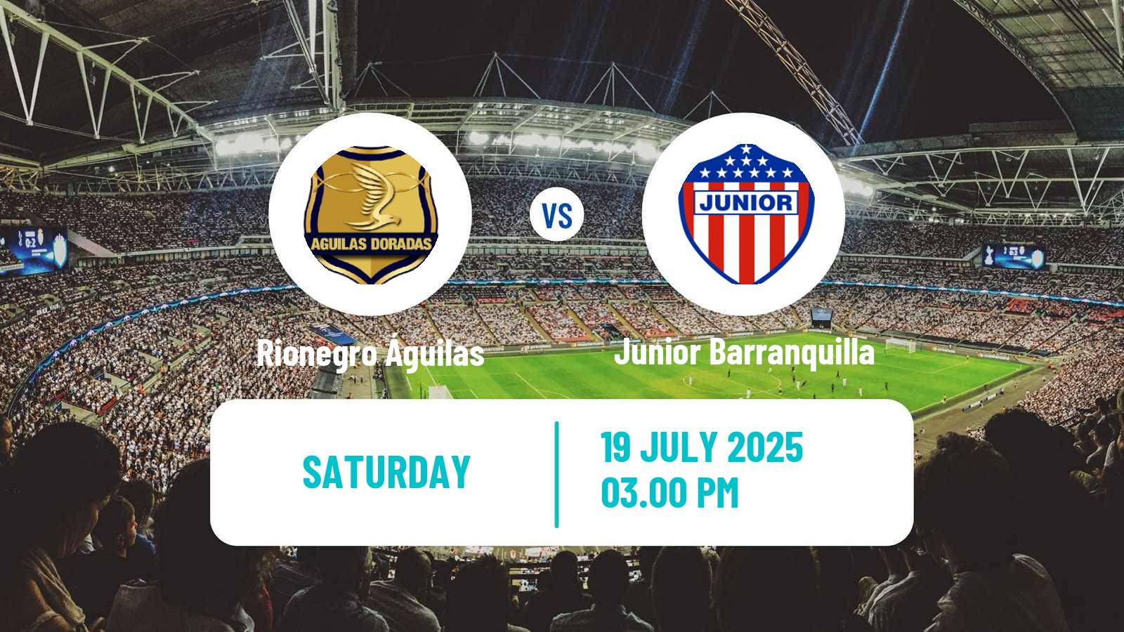Soccer Colombian Primera A Rionegro Águilas - Junior Barranquilla