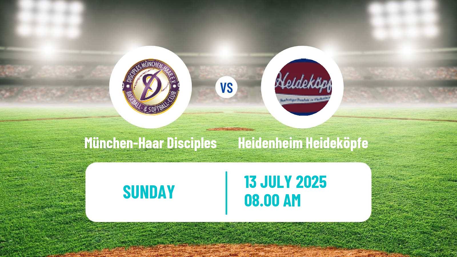 Baseball German Bundesliga South Baseball München-Haar Disciples - Heidenheim Heideköpfe