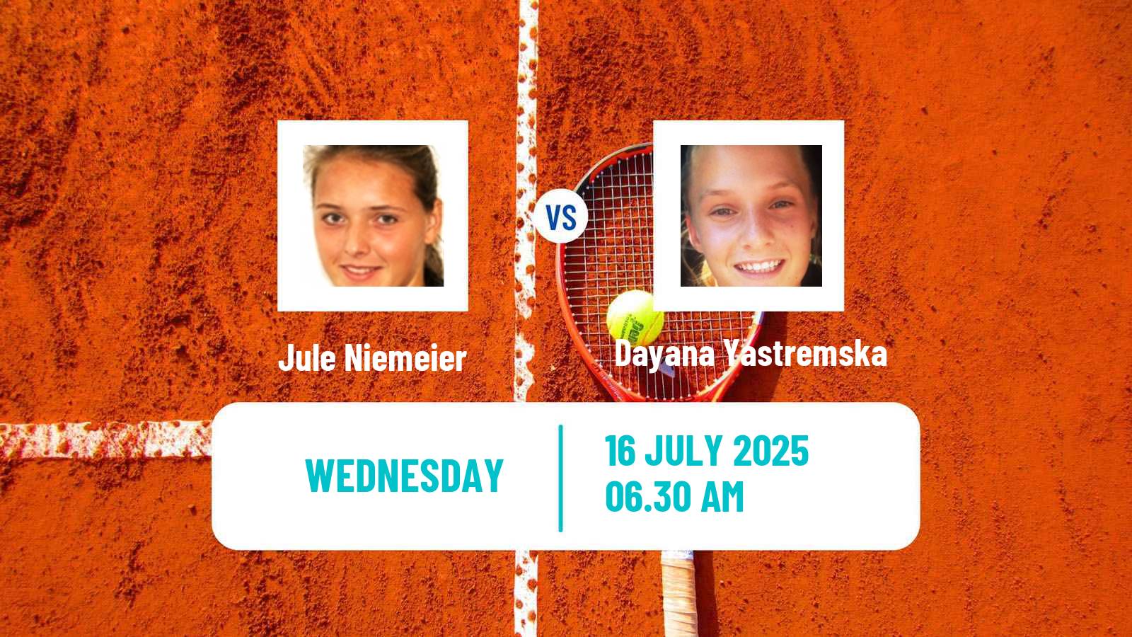 Tennis WTA Hamburg Jule Niemeier - Dayana Yastremska