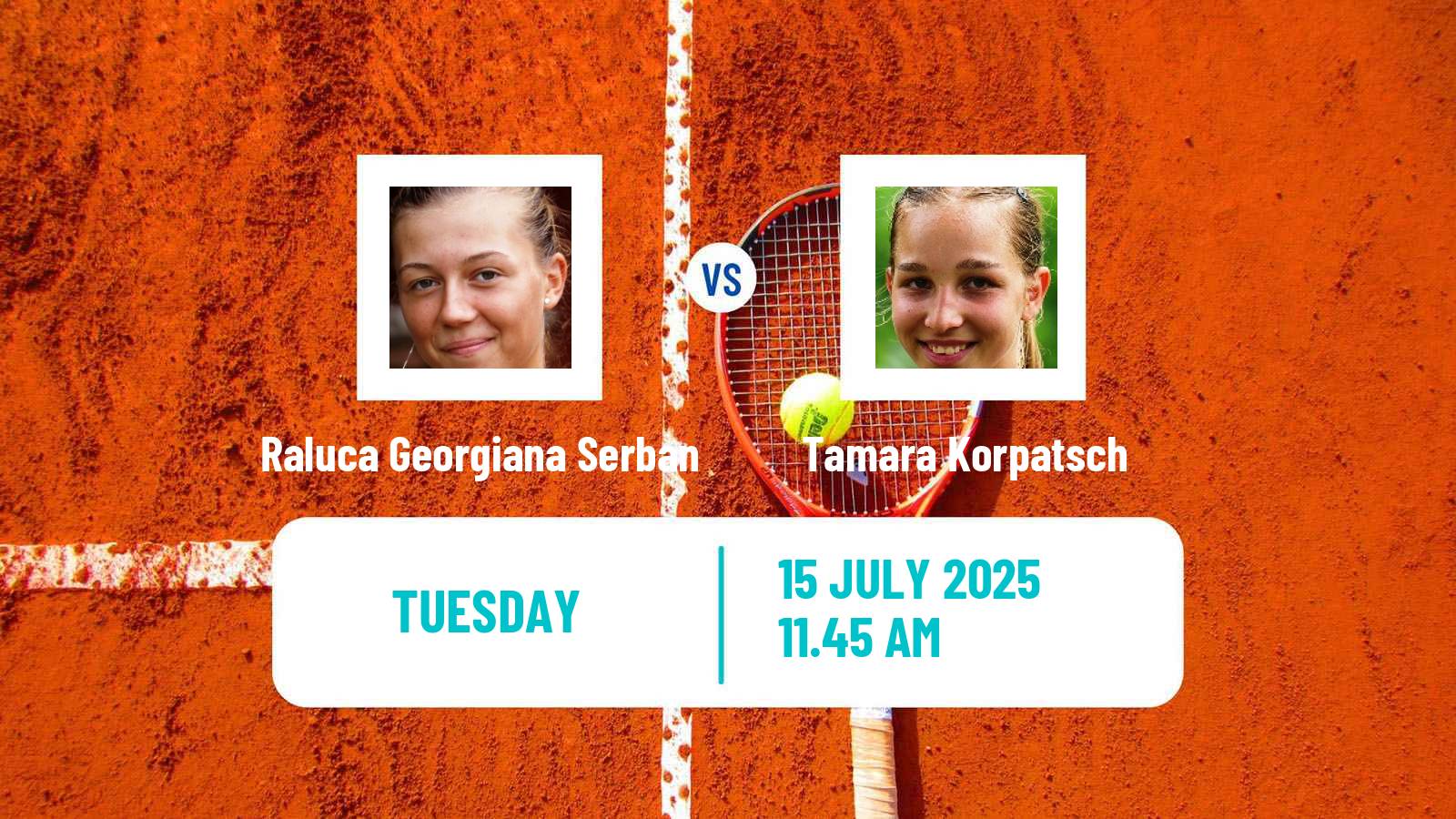 Tennis WTA Hamburg Raluca Georgiana Serban - Tamara Korpatsch