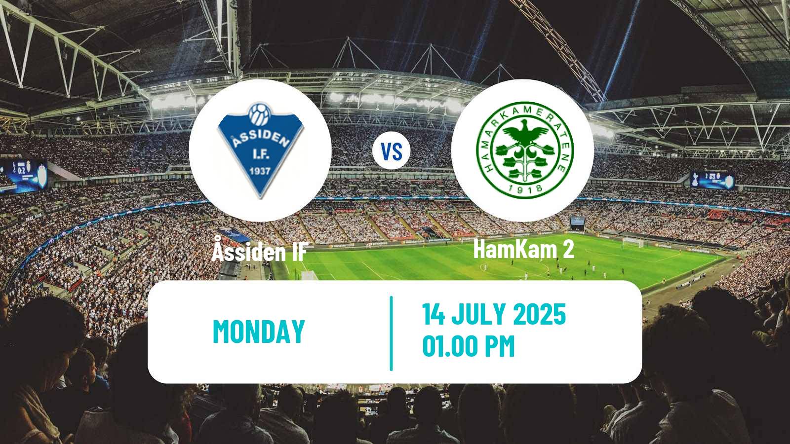 Soccer Norwegian Division 3 - Group 3 Åssiden - HamKam 2