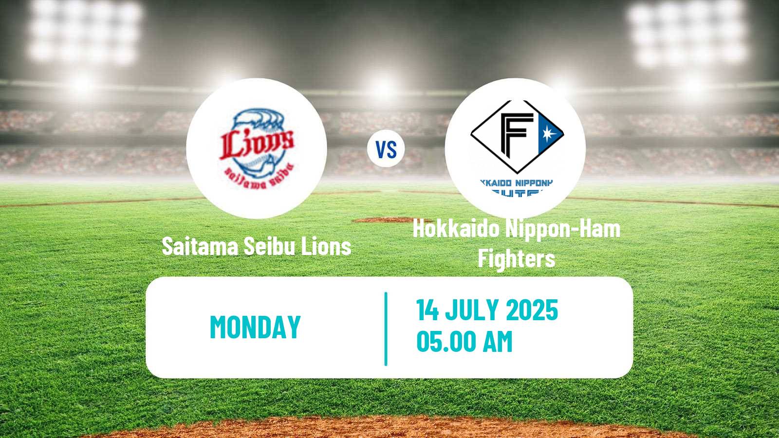 Baseball NPB Saitama Seibu Lions - Hokkaido Nippon-Ham Fighters
