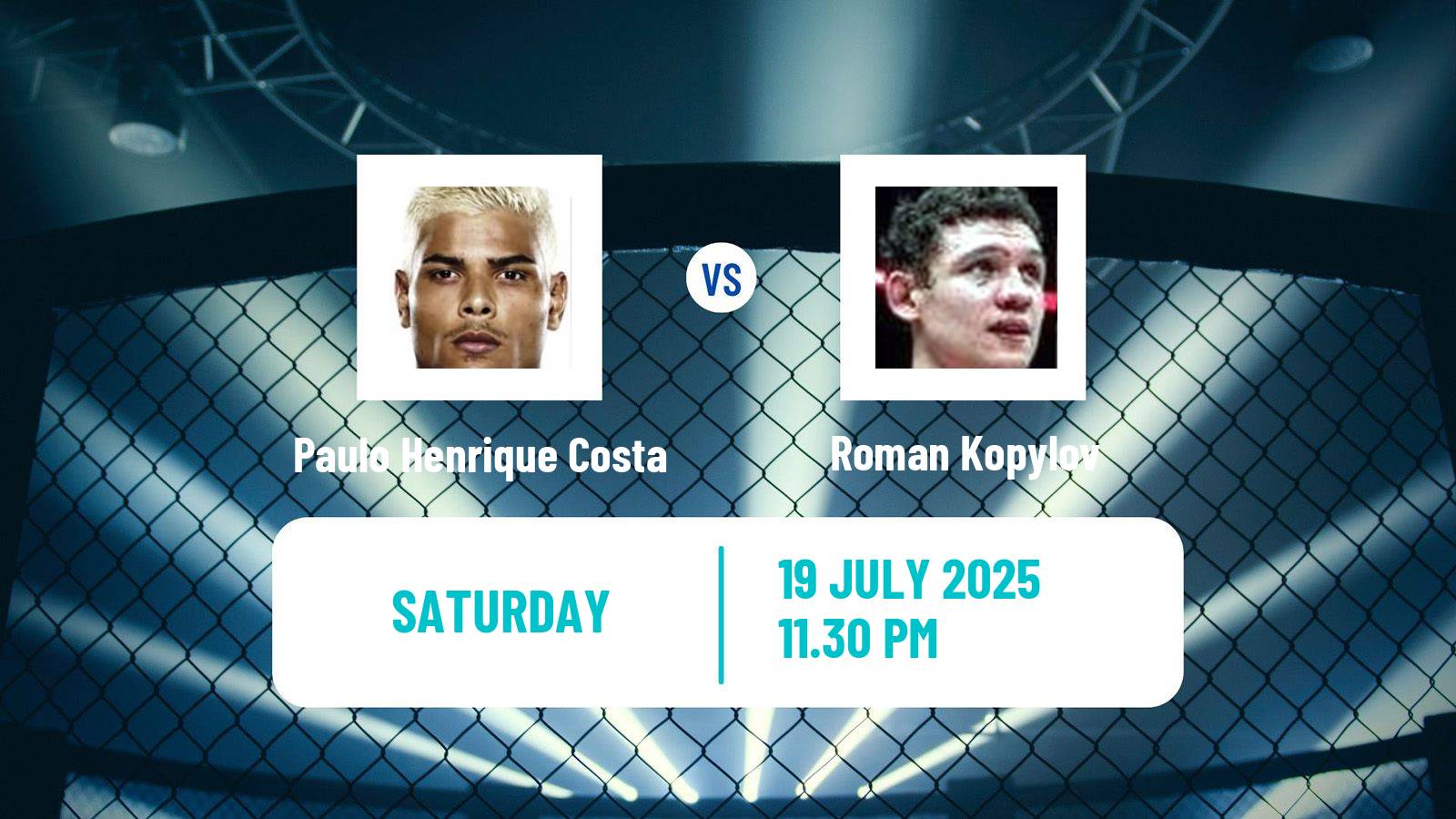 MMA Middleweight UFC Men Paulo Henrique Costa - Roman Kopylov
