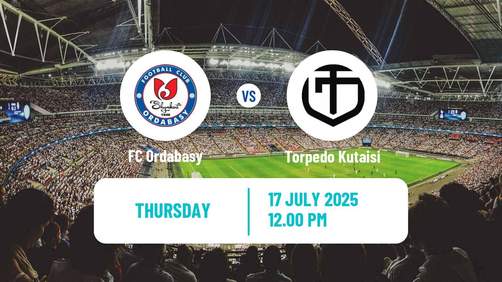Soccer UEFA Europa Conference League Ordabasy - Torpedo Kutaisi