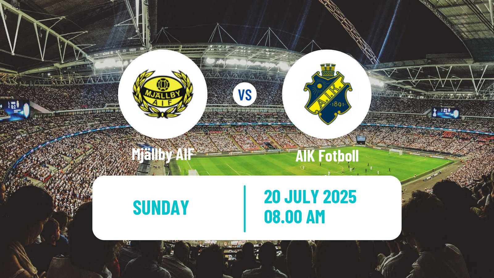 Soccer Swedish Allsvenskan Mjällby - AIK