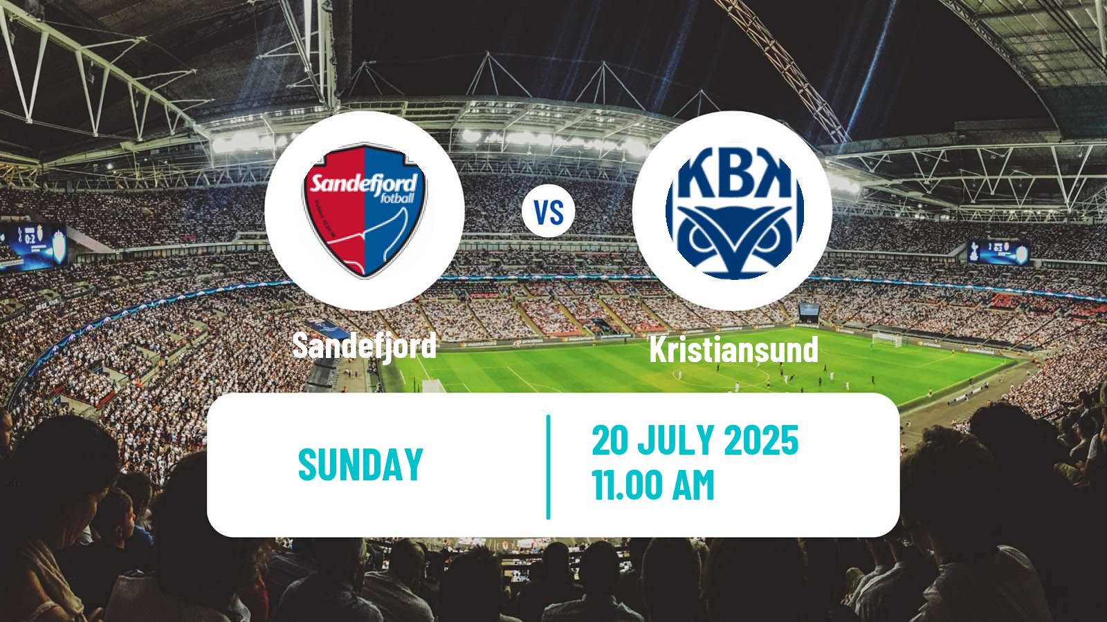 Soccer Norwegian Eliteserien Sandefjord - Kristiansund
