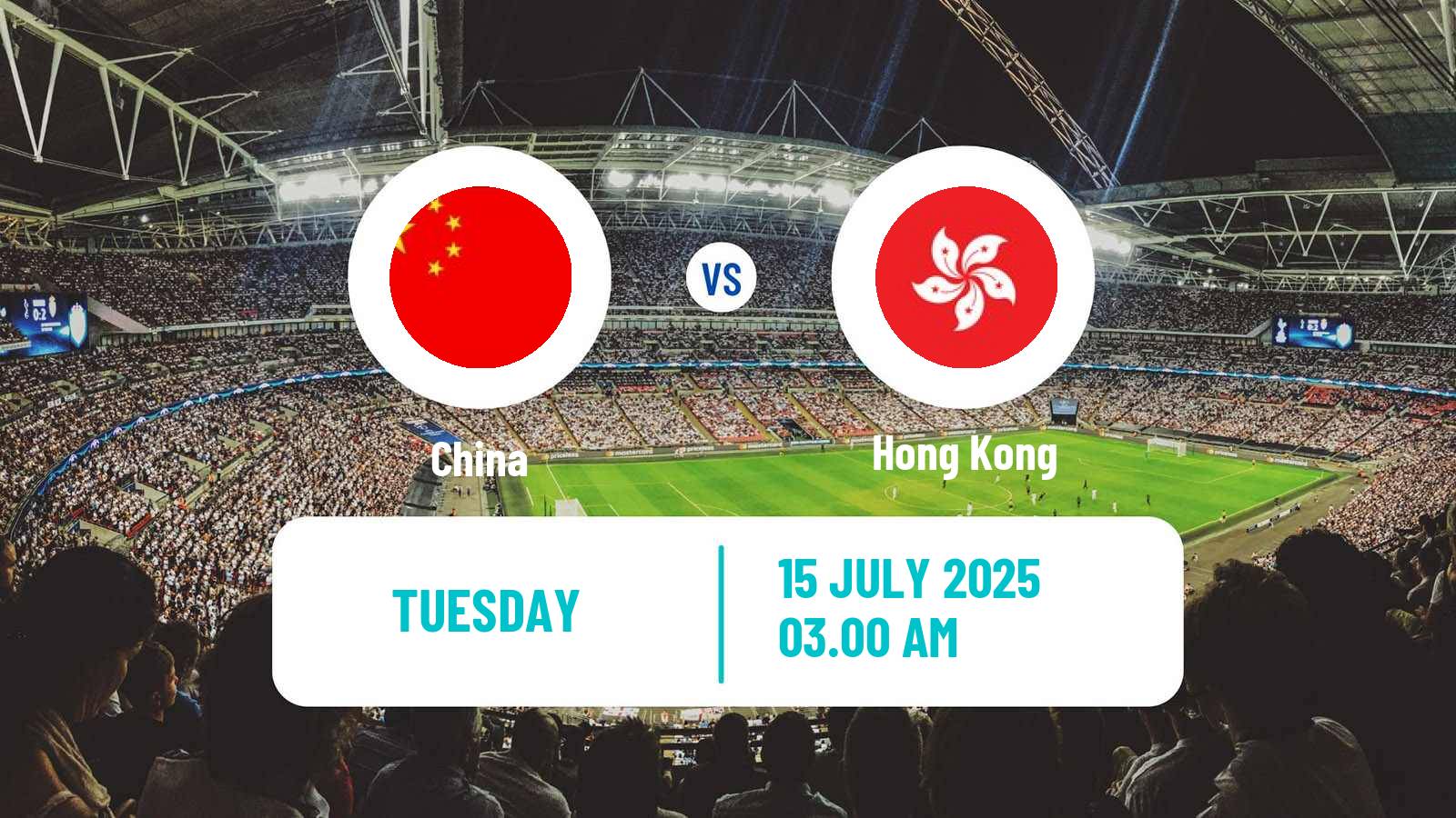 Soccer EAFF E-1 China - Hong Kong
