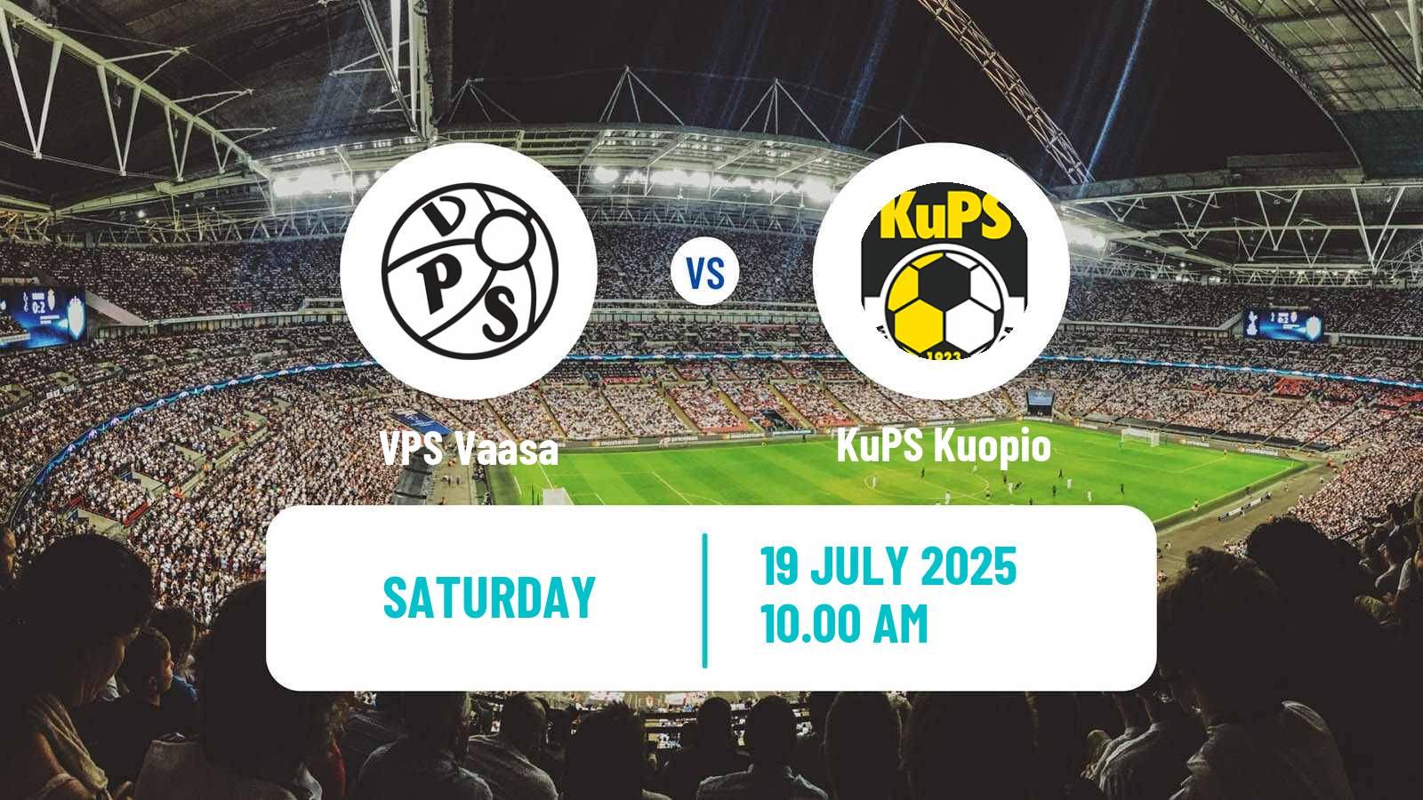 Soccer Finnish Veikkausliiga VPS Vaasa - KuPS Kuopio