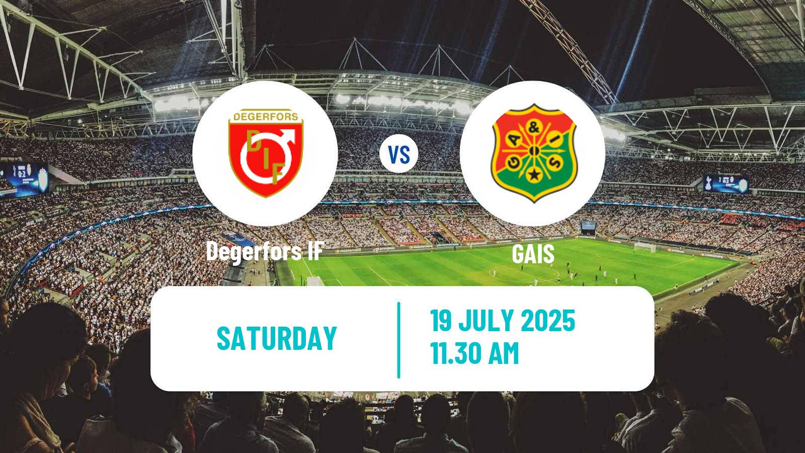 Soccer Swedish Allsvenskan Degerfors - GAIS