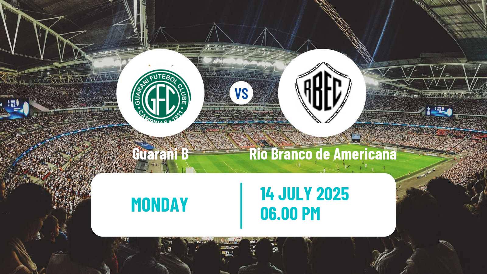 Soccer Brazilian Copa Paulista Guarani B - Rio Branco de Americana