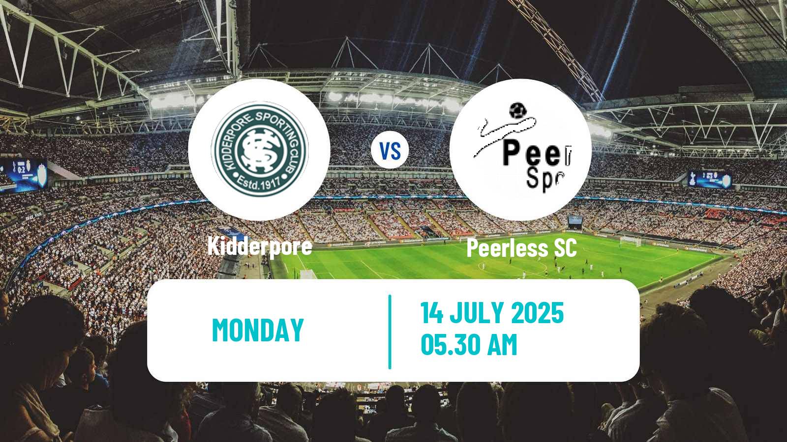 Soccer Calcutta Premier Division Kidderpore - Peerless