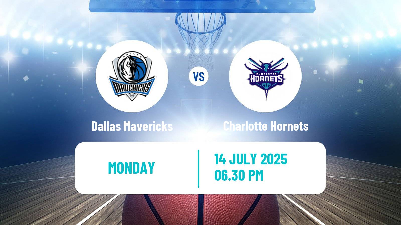 Basketball NBA Las Vegas Summer League Dallas Mavericks - Charlotte Hornets