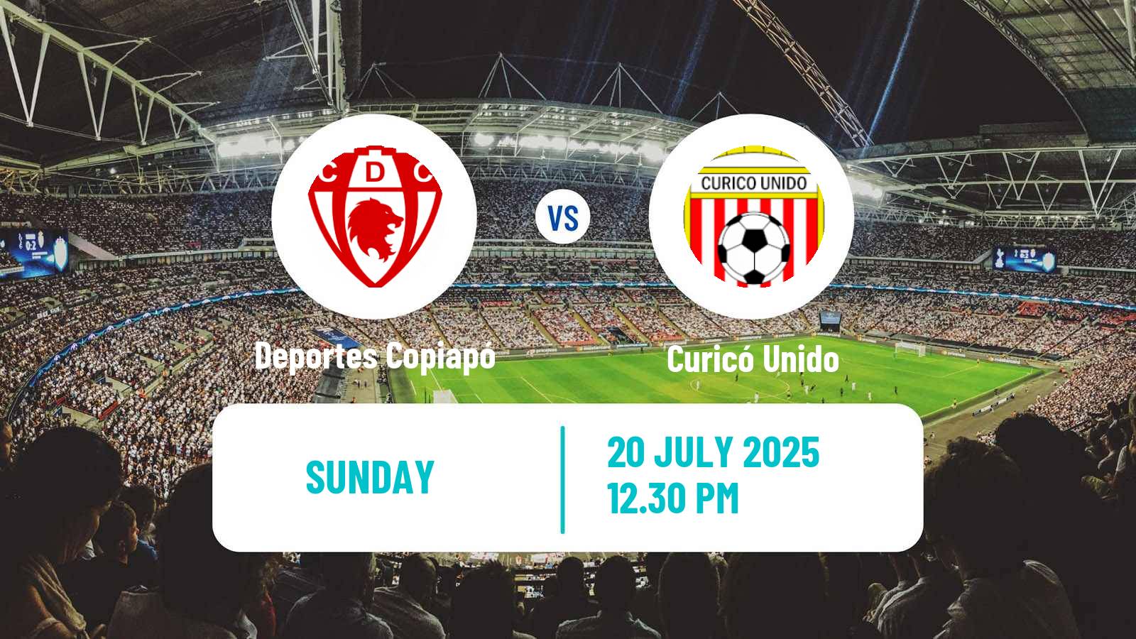 Soccer Chilean Primera B Deportes Copiapó - Curicó Unido