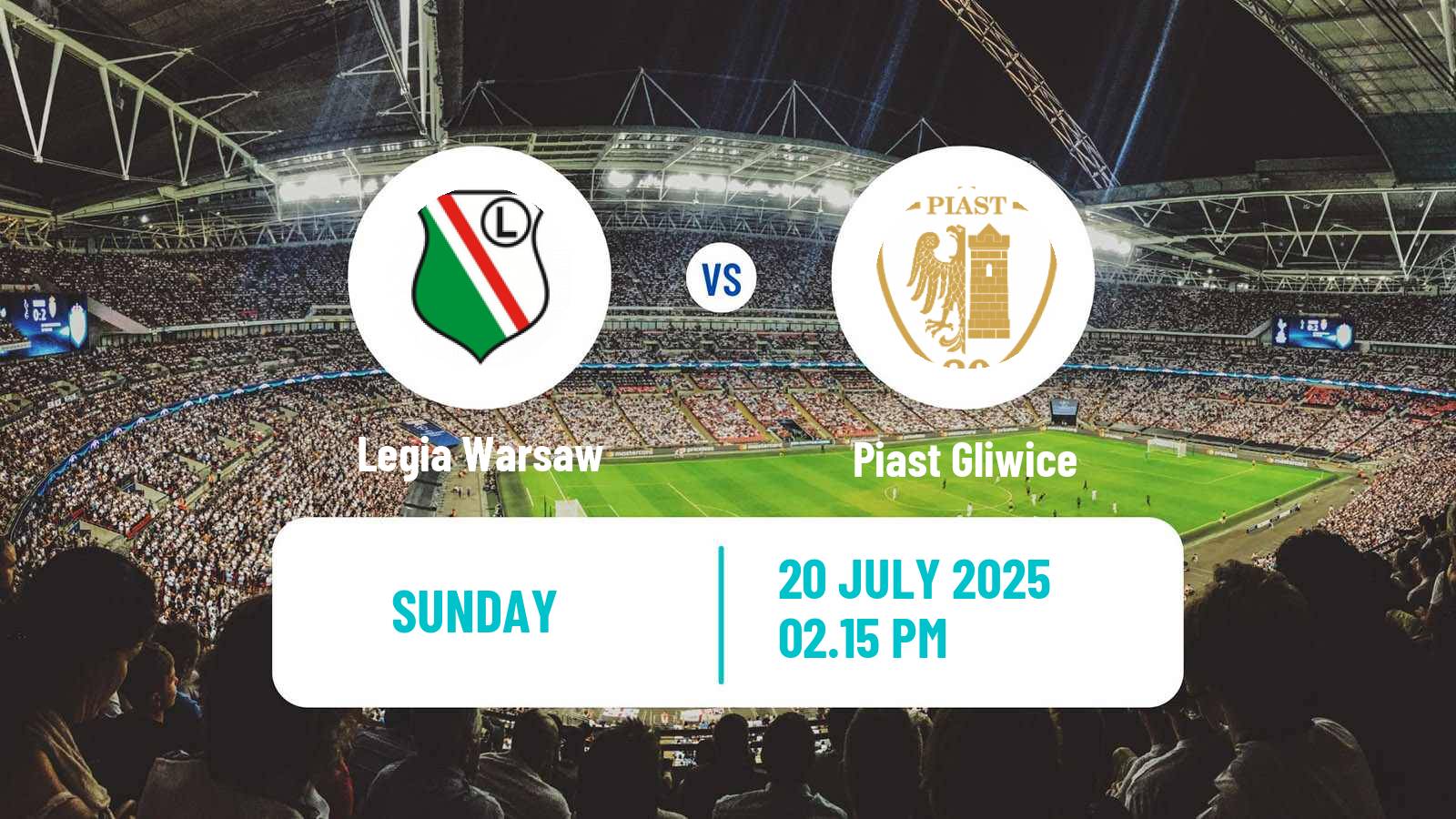 Soccer Polish Ekstraklasa Legia Warsaw - Piast Gliwice