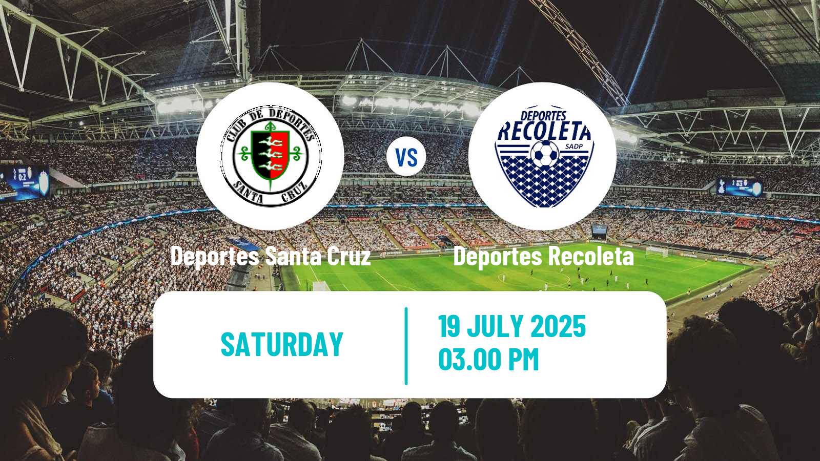 Soccer Chilean Primera B Deportes Santa Cruz - Deportes Recoleta