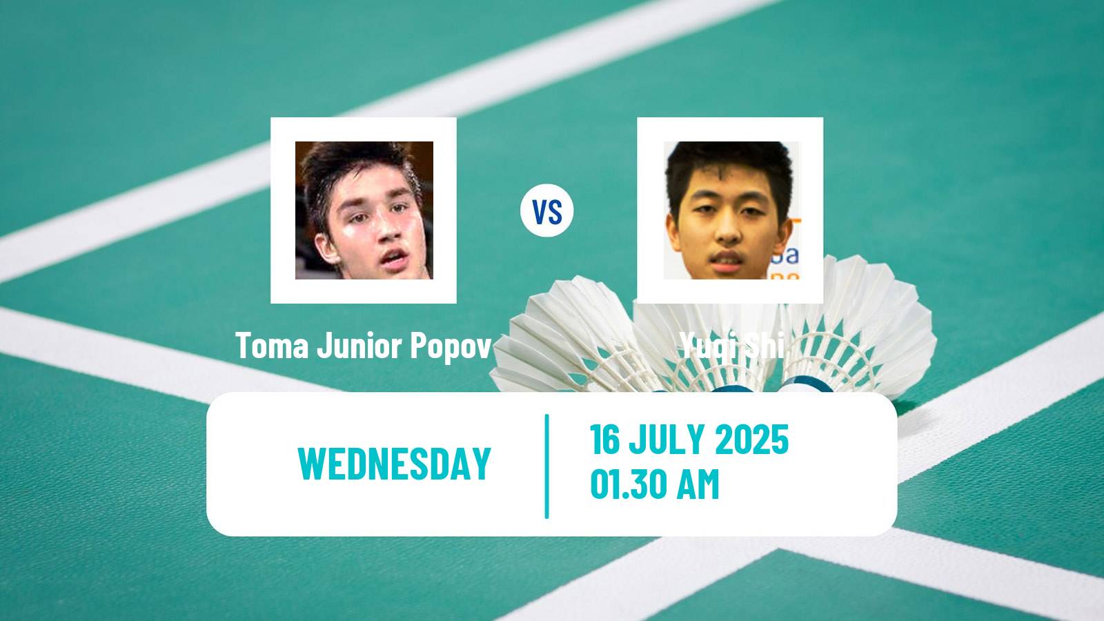 Badminton BWF World Tour Japan Open Men Toma Junior Popov - Yuqi Shi