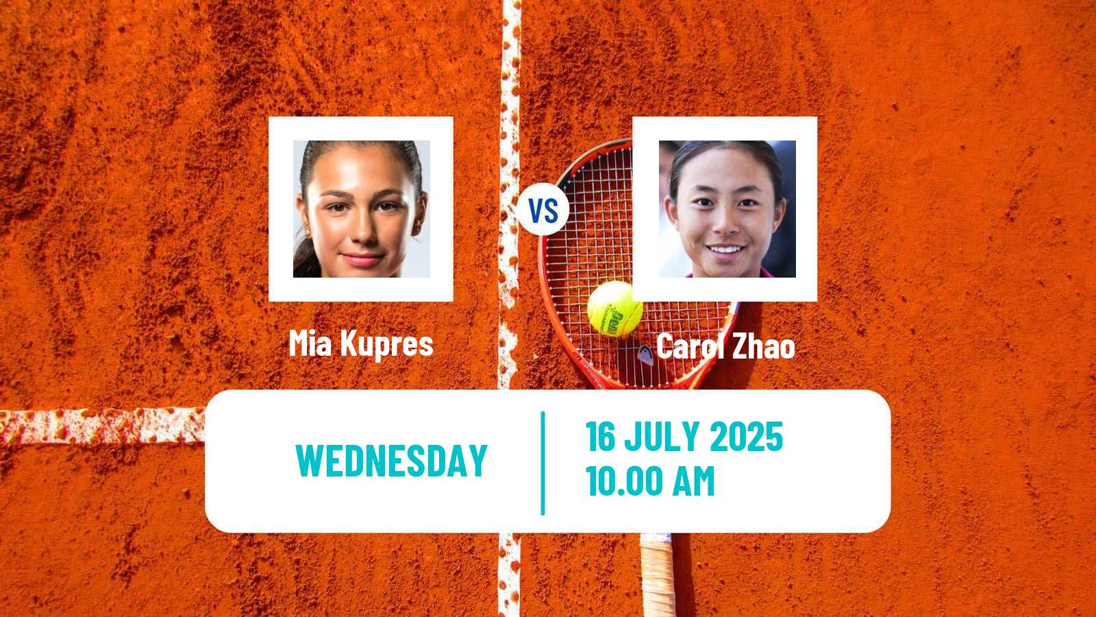 Tennis ITF W75 Granby Women Mia Kupres - Carol Zhao