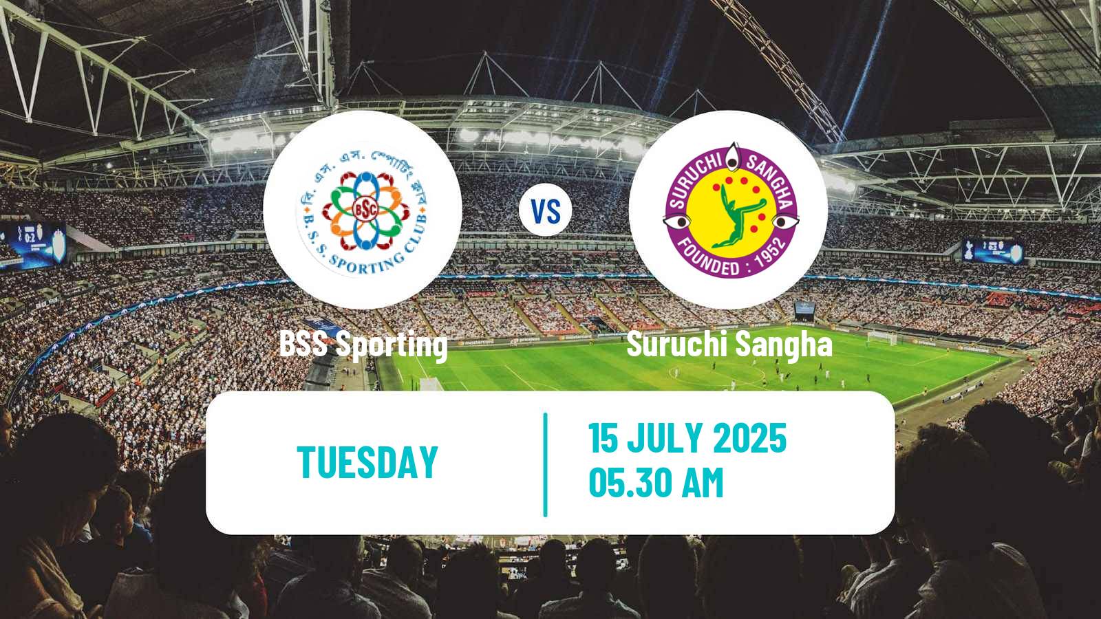 Soccer Calcutta Premier Division BSS Sporting - Suruchi Sangha