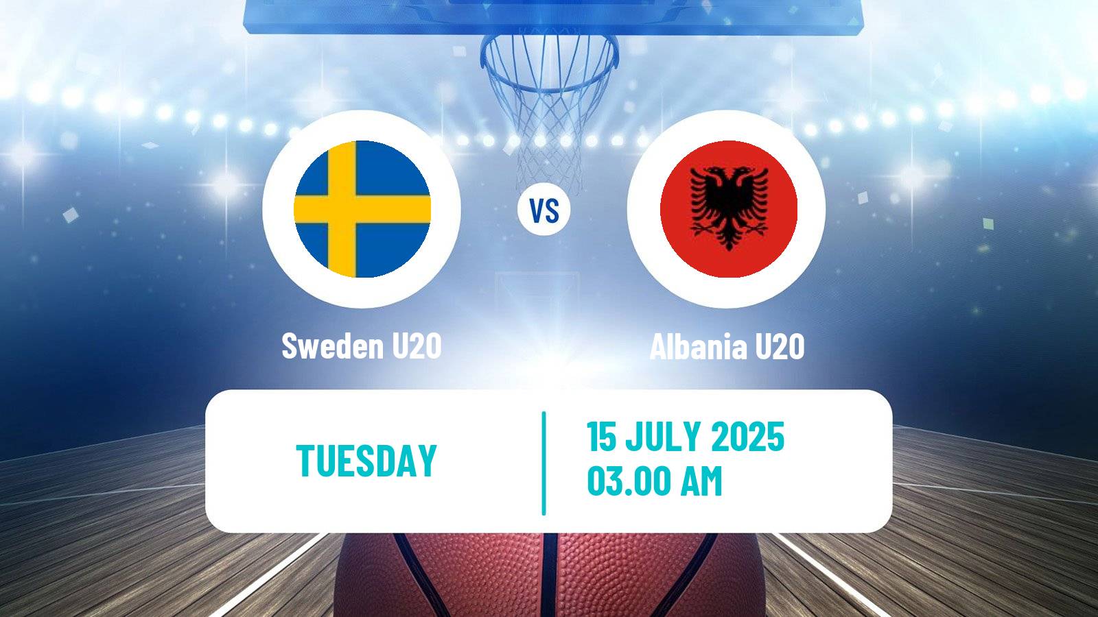 Basketball EuroBasket U20 B Sweden U20 - Albania U20