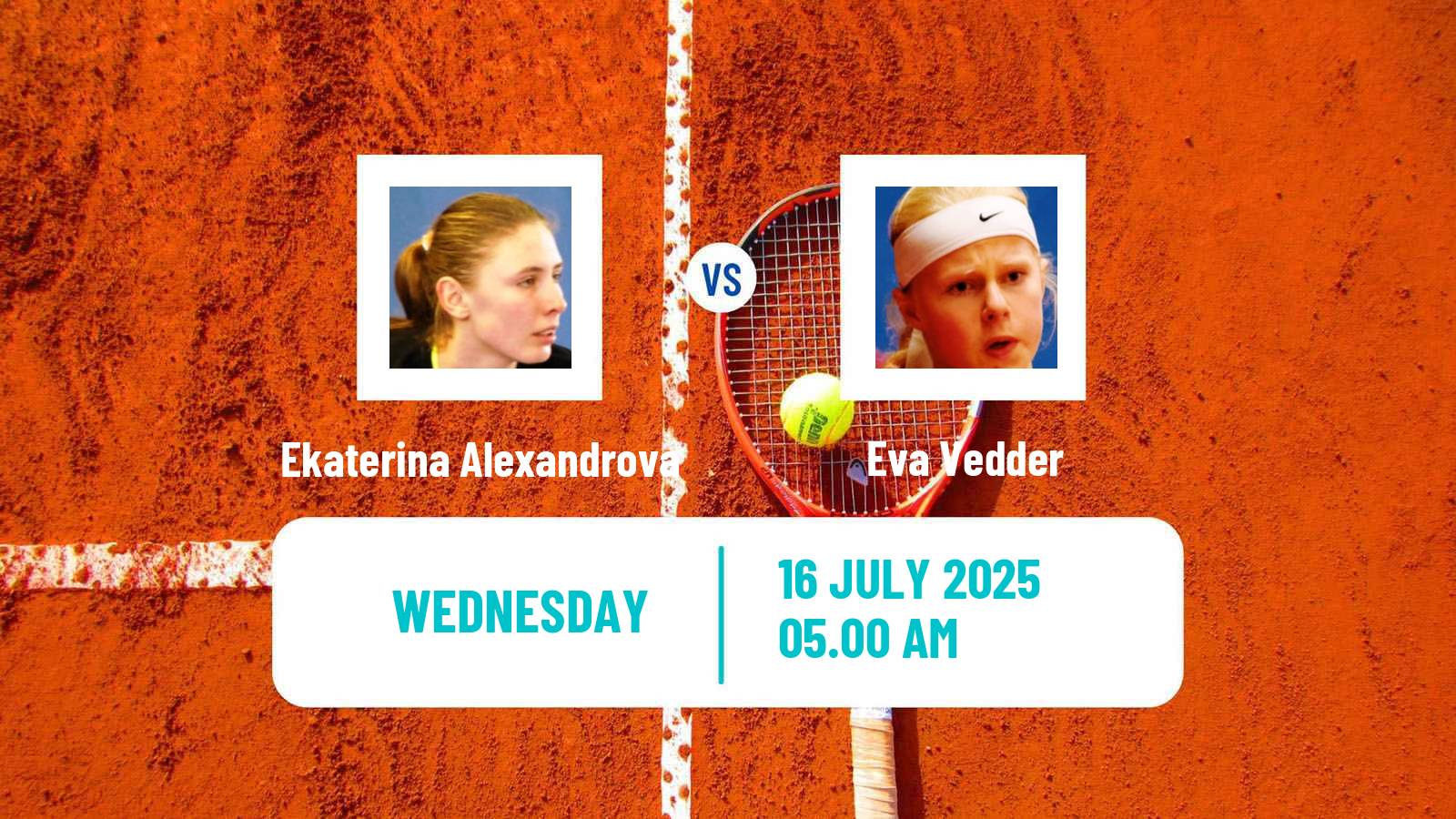 Tennis WTA Hamburg Ekaterina Alexandrova - Eva Vedder