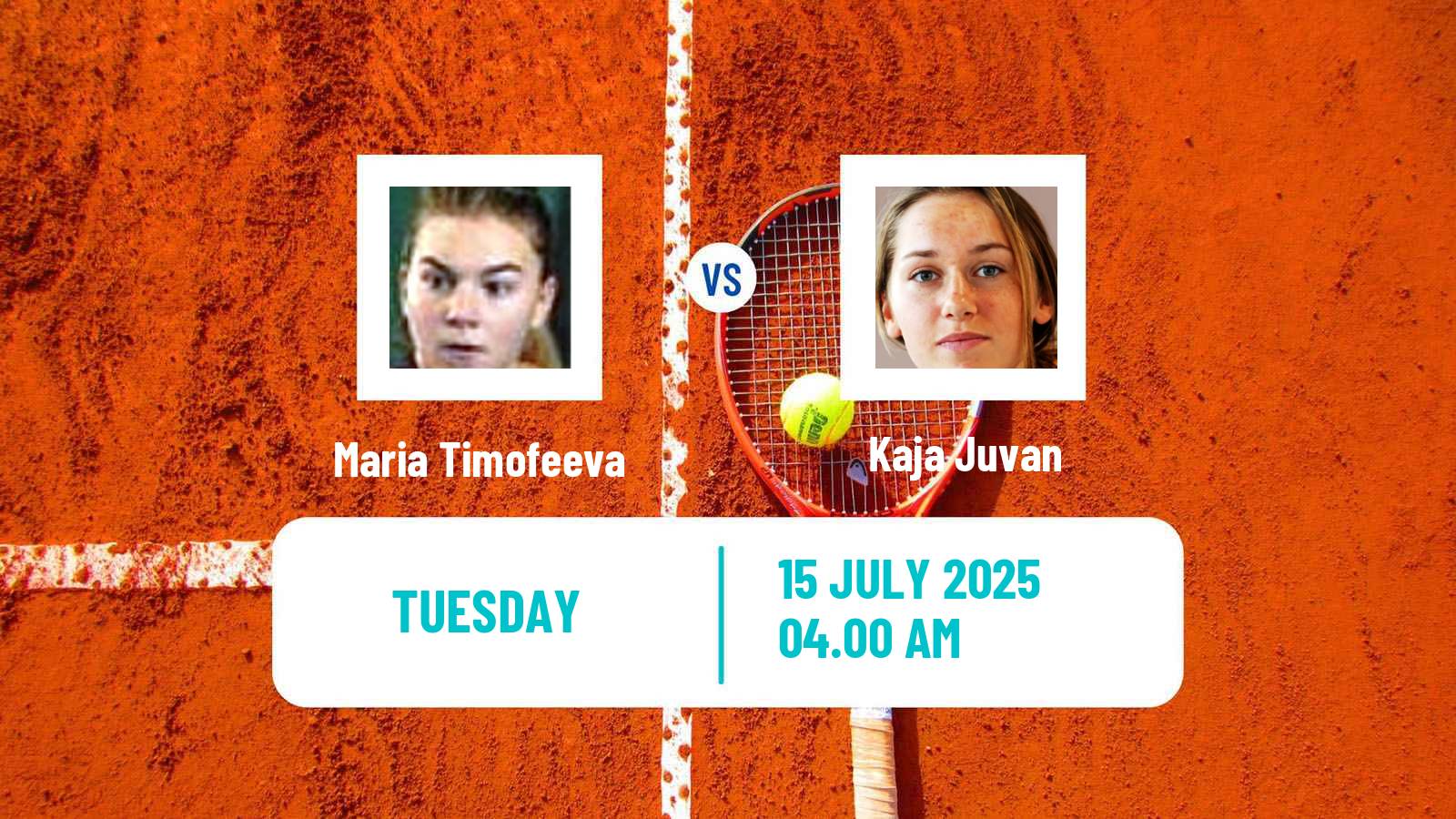 Tennis WTA Hamburg Maria Timofeeva - Kaja Juvan