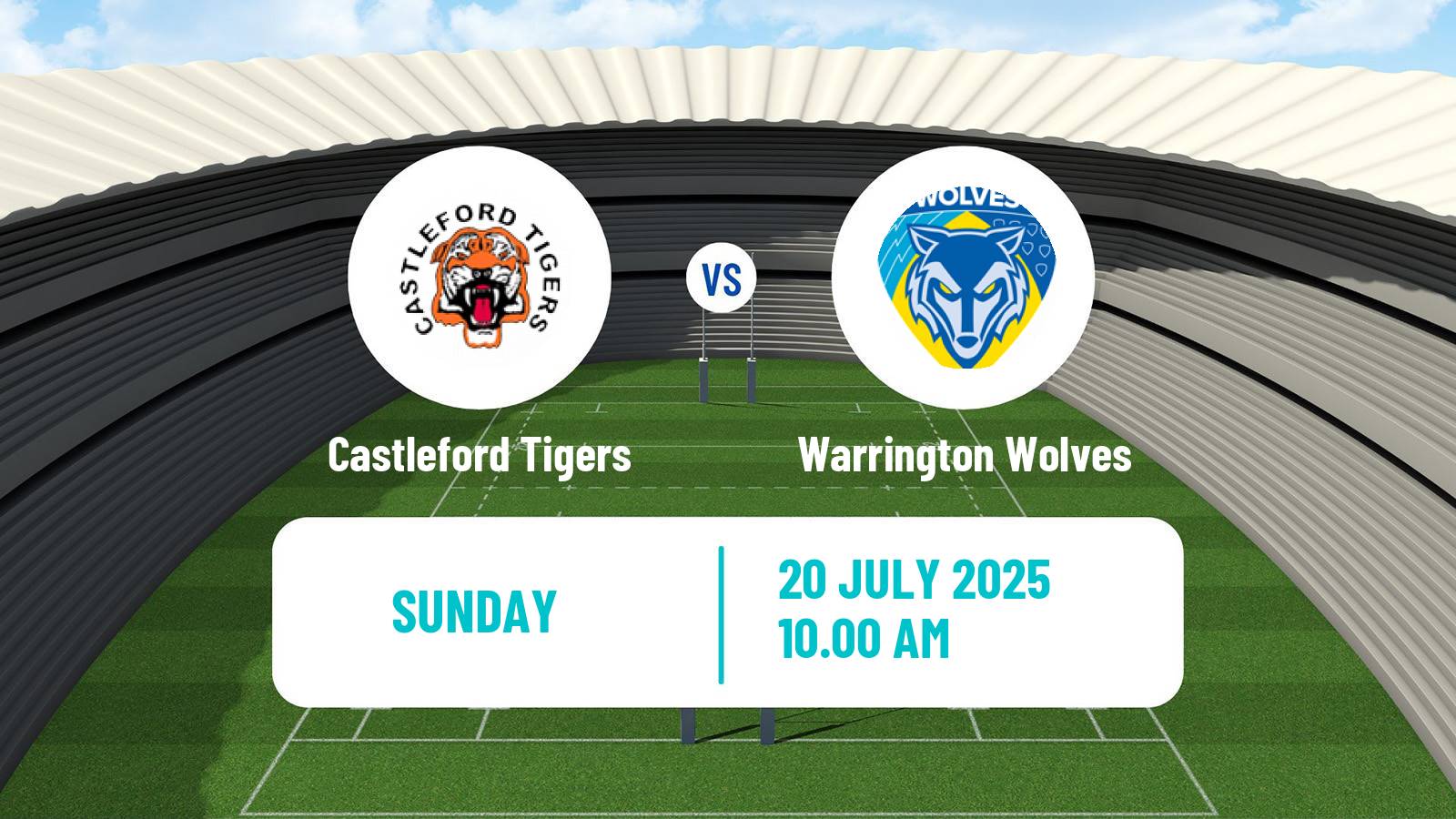 Rugby league Super League Rugby Castleford Tigers - Warrington Wolves